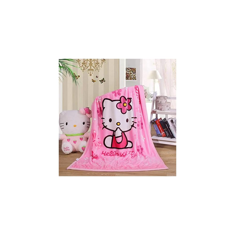 Blankets with Cartoon Prints, Soft Covers, Flannel, Comfortable Woolen Blankets for Boys and Girls, Children, Toddlers, and Infants 40x55“(Pink)