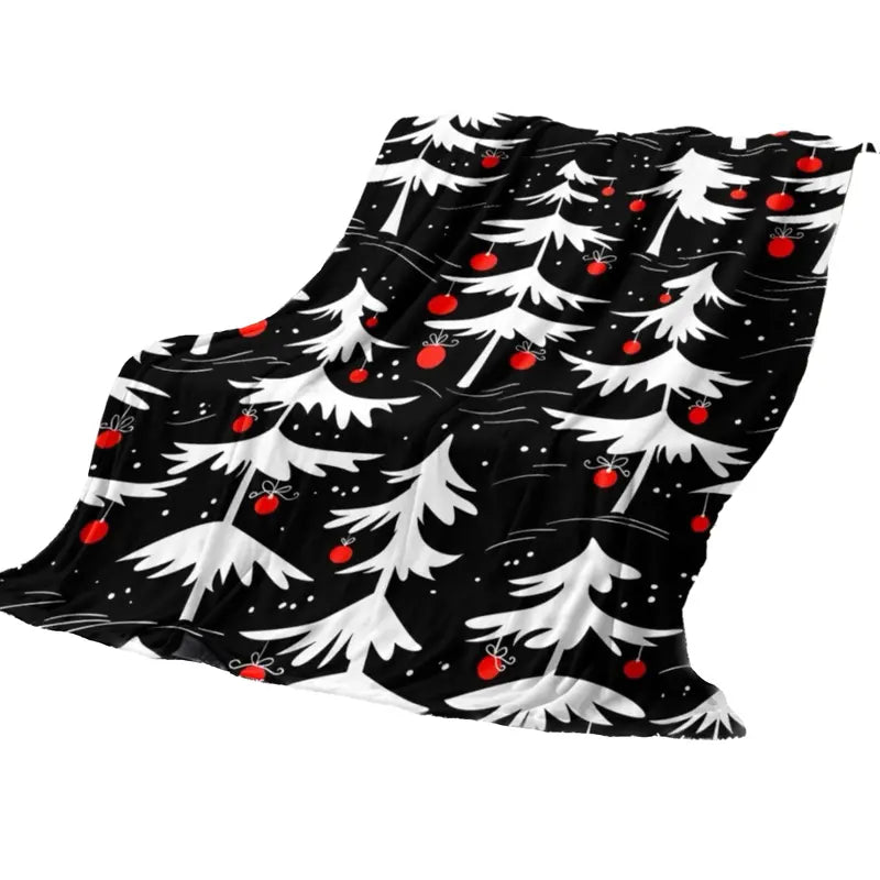 1 Pack Throw Blanket, Blanket, Christmas, Microfiber, Flannel, Lightweight, Soft, Comfortable, 51in x 60in, Washable