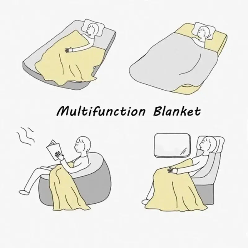 Cute Teddy Portable Blanket - 1-Piece Lightweight Soft Warm Digital Print 2D Flat Fabric Bedding Blanket, Ideal for Travel, Camping